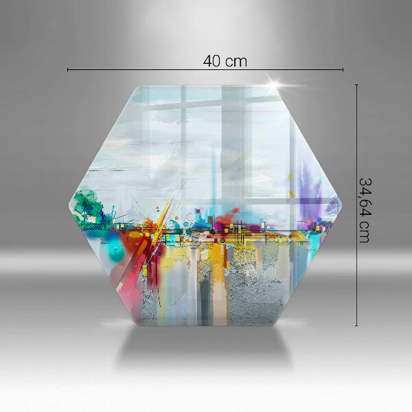 Steklena podloga za rezanje Naslikana abstrakcija