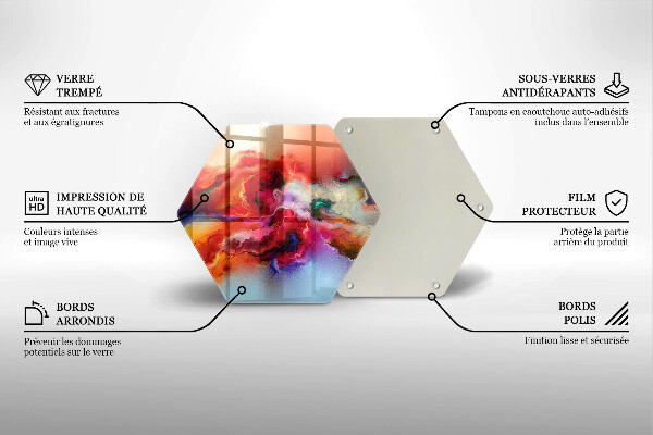 Steklena podloga za rezanje Dimna abstrakcija