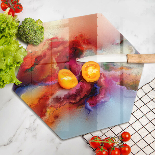 Steklena podloga za rezanje Dimna abstrakcija