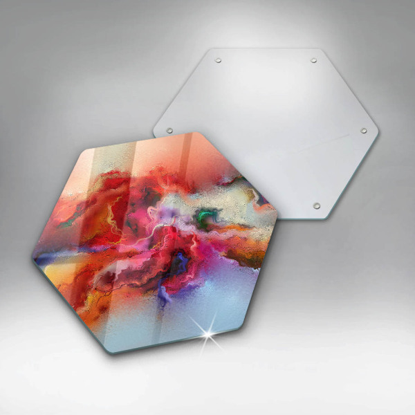 Steklena podloga za rezanje Dimna abstrakcija