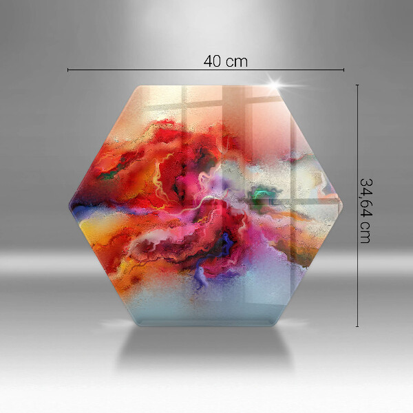 Steklena podloga za rezanje Dimna abstrakcija