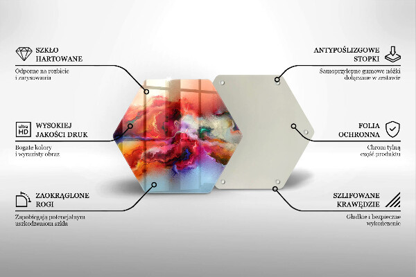 Steklena podloga za rezanje Dimna abstrakcija
