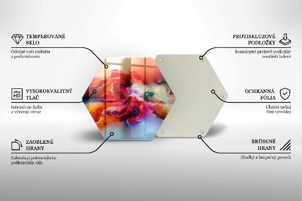 Steklena podloga za rezanje Dimna abstrakcija