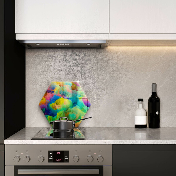 Steklena podloga za rezanje Barvita abstrakcija