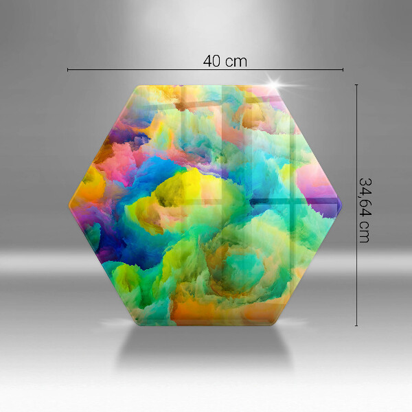 Steklena podloga za rezanje Barvita abstrakcija