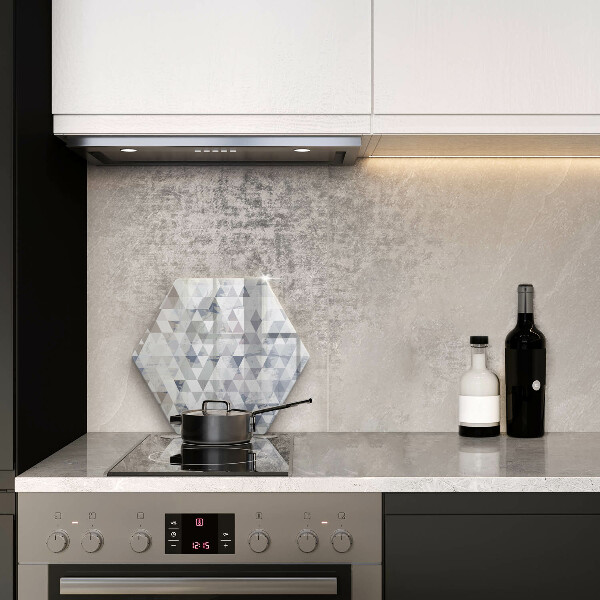 Steklena podloga za rezanje Vzorec trikotnikov