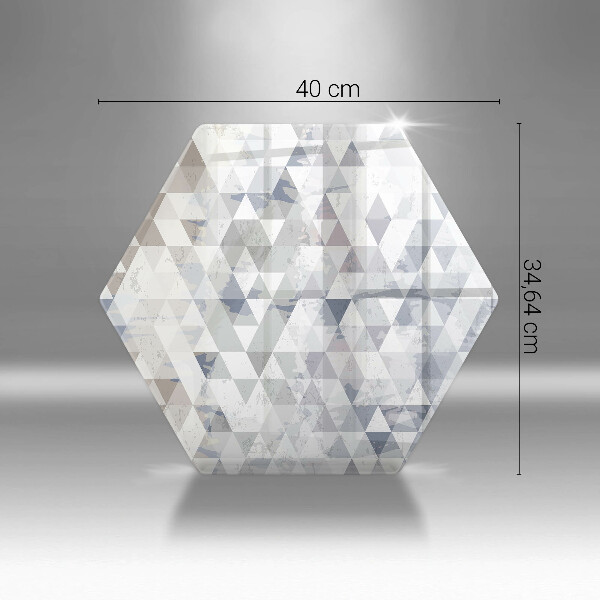 Steklena podloga za rezanje Vzorec trikotnikov