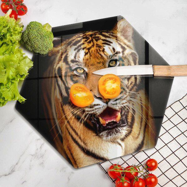 Steklena podloga za rezanje Divja žival tiger