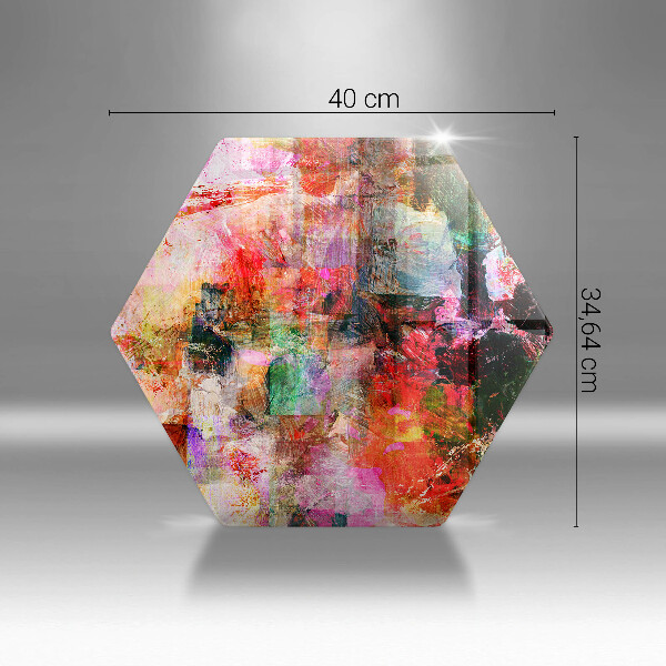 Steklena podloga za rezanje Barvna abstrakcija