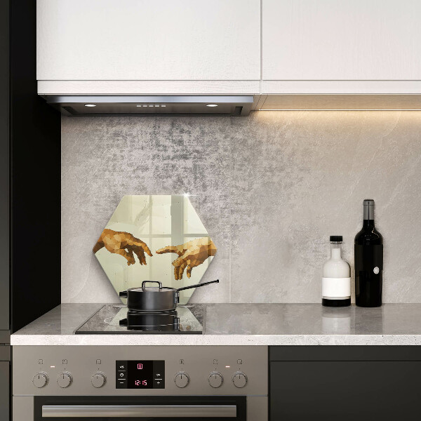 Steklena podloga za rezanje Stvarjenje Adamovih rok