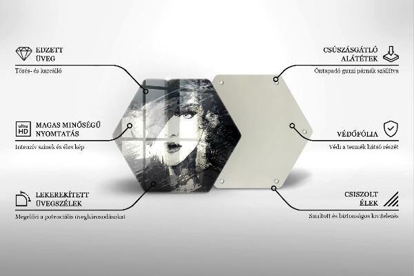 Steklena podloga za rezanje Slikanje ženske