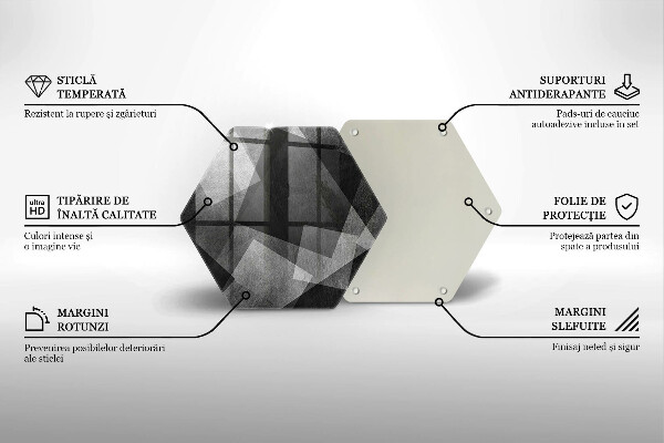 Steklena podloga za rezanje Geometrijska abstrakcija