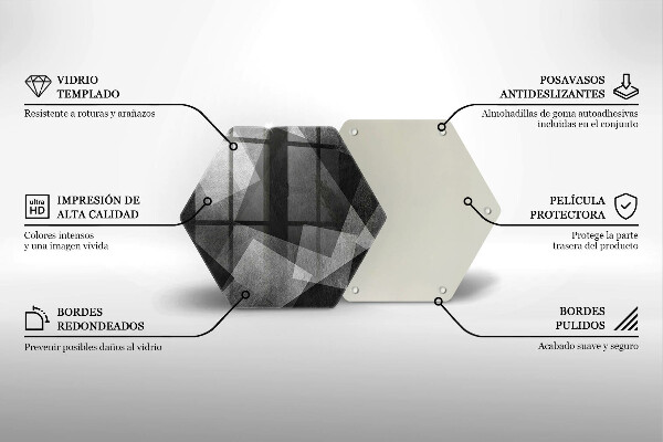 Steklena podloga za rezanje Geometrijska abstrakcija