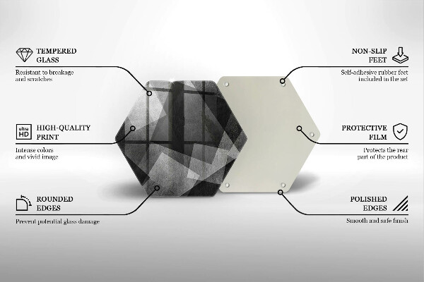 Steklena podloga za rezanje Geometrijska abstrakcija
