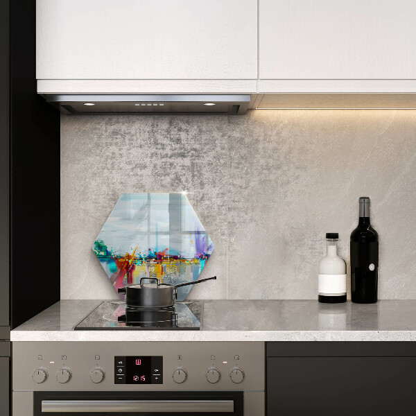 Steklena podloga za rezanje Naslikana abstrakcija