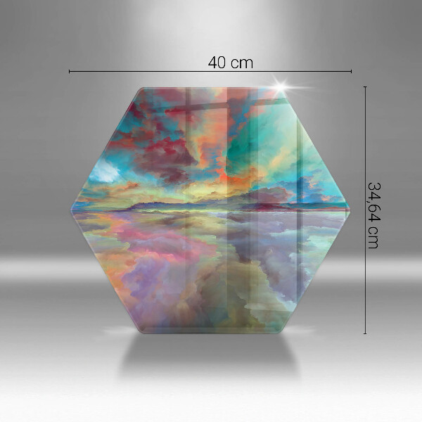 Steklena podloga za rezanje Pisano nebo