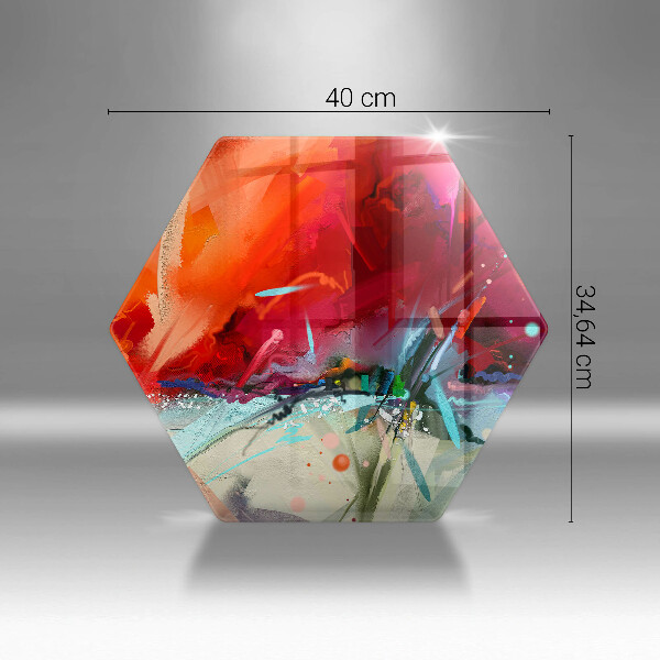 Steklena podloga za rezanje Naslikana abstrakcija