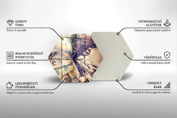 Steklena podloga za rezanje Moderna kompozicija