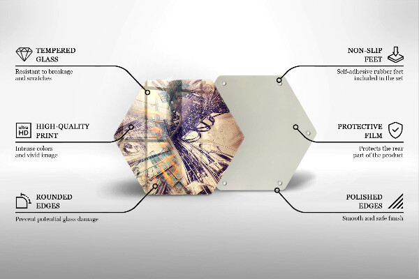 Steklena podloga za rezanje Moderna kompozicija