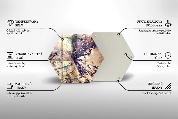 Steklena podloga za rezanje Moderna kompozicija