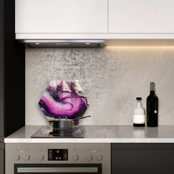 Steklena podloga za rezanje Zlata abstraktna oblika