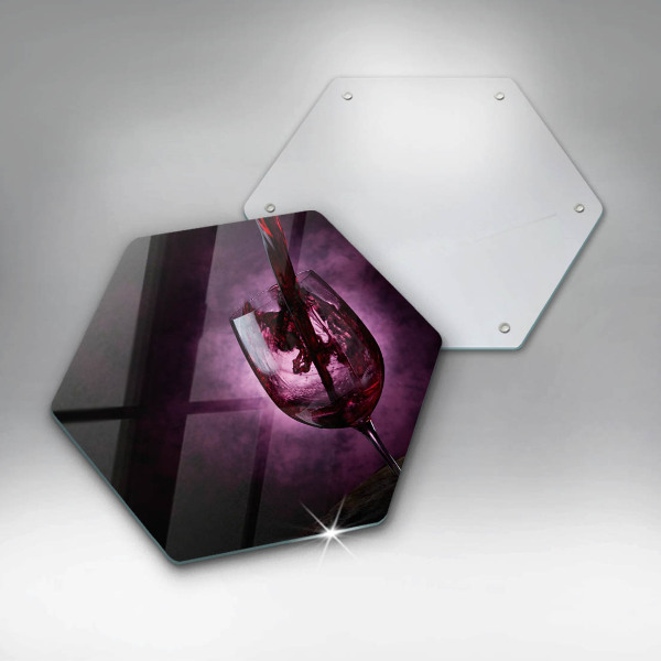 Steklena podloga za rezanje Kozarec vina