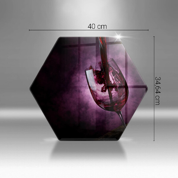 Steklena podloga za rezanje Kozarec vina