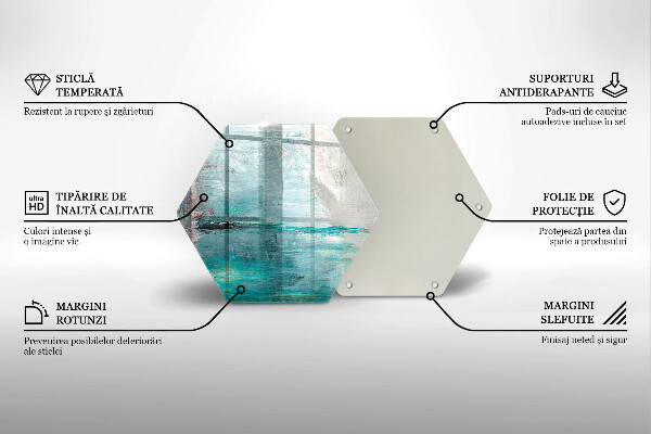 Steklena podloga za rezanje Pobarvaj abstrakcijsko ozadje