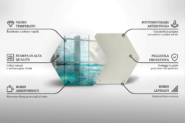 Steklena podloga za rezanje Pobarvaj abstrakcijsko ozadje