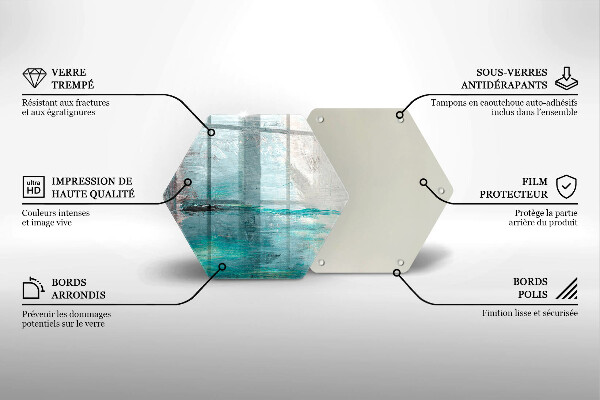 Steklena podloga za rezanje Pobarvaj abstrakcijsko ozadje