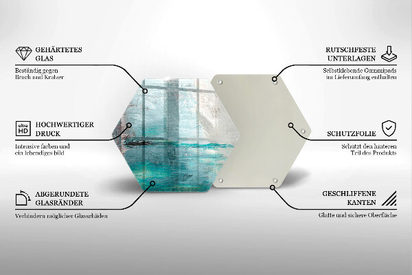 Steklena podloga za rezanje Pobarvaj abstrakcijsko ozadje
