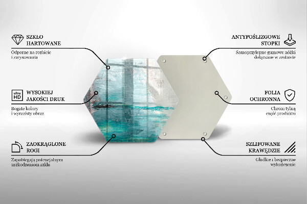Steklena podloga za rezanje Pobarvaj abstrakcijsko ozadje
