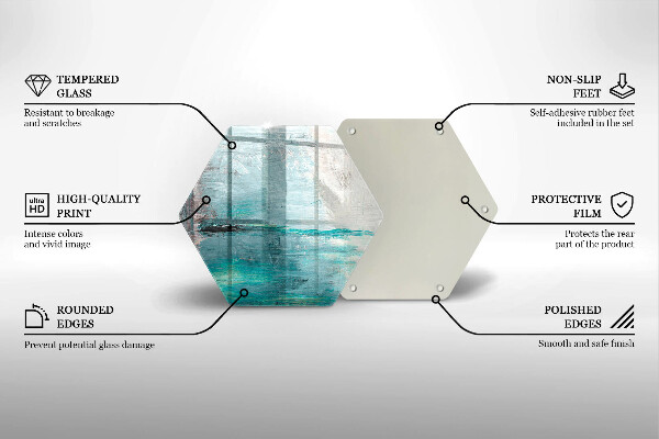 Steklena podloga za rezanje Pobarvaj abstrakcijsko ozadje