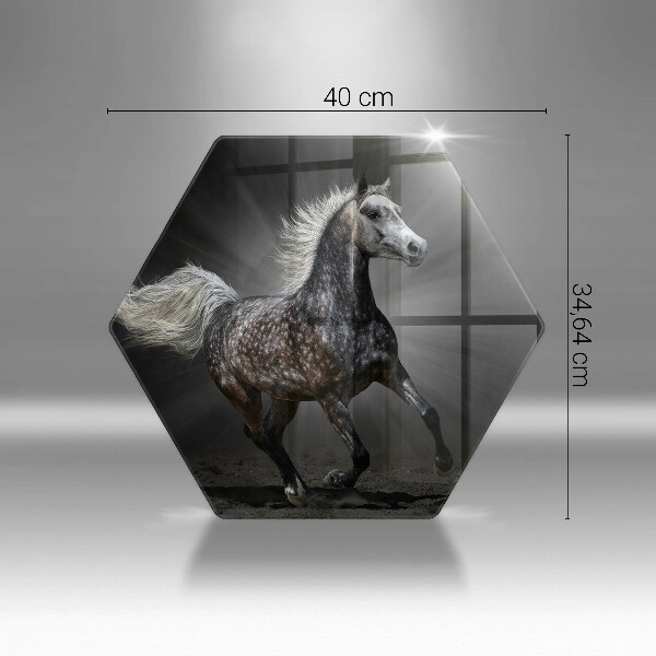 Steklena podloga za rezanje Konjski galop