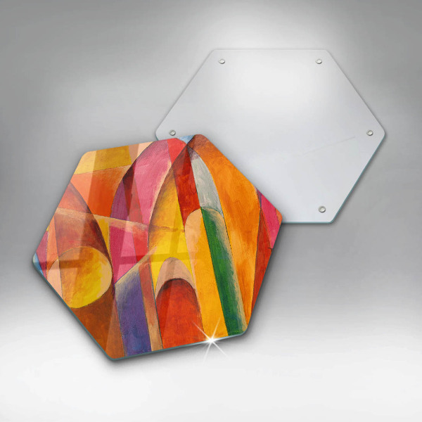 Steklena podloga za rezanje Barvita abstrakcija