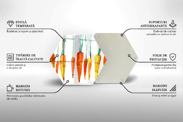 Steklena podloga za rezanje Ilustracija korenčka