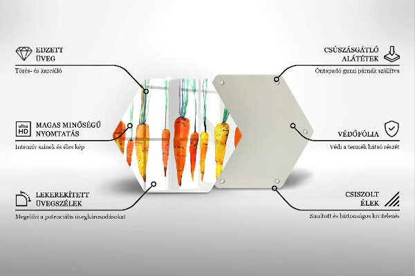 Steklena podloga za rezanje Ilustracija korenčka