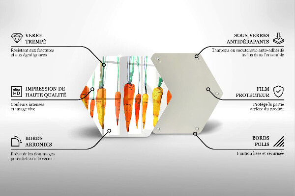 Steklena podloga za rezanje Ilustracija korenčka