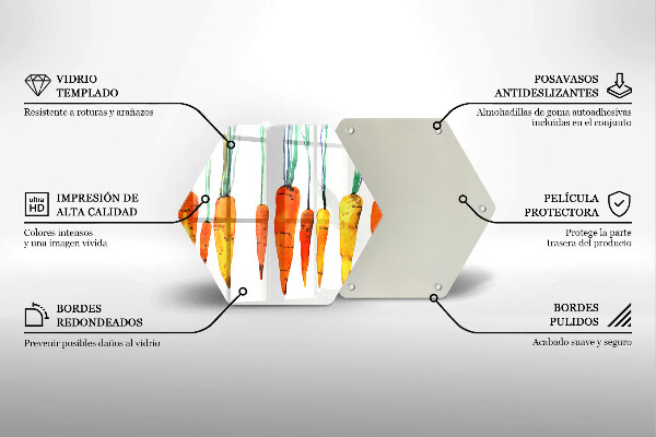 Steklena podloga za rezanje Ilustracija korenčka