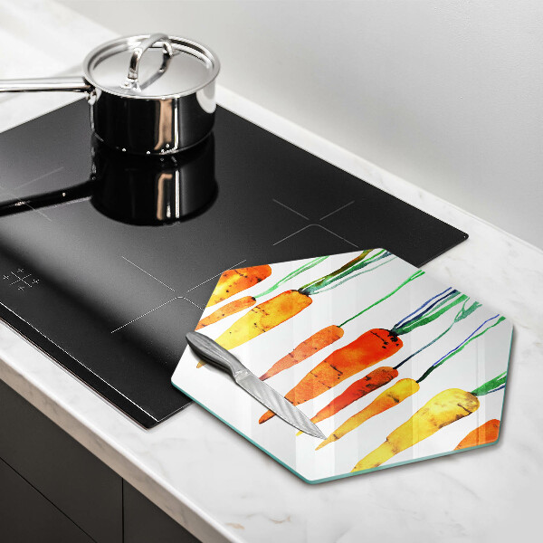 Steklena podloga za rezanje Ilustracija korenčka