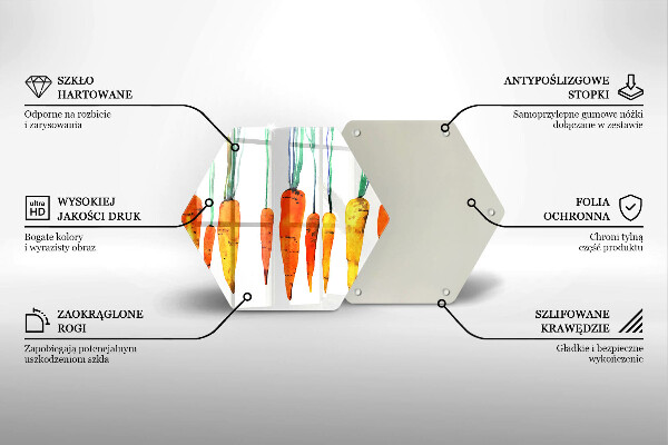 Steklena podloga za rezanje Ilustracija korenčka
