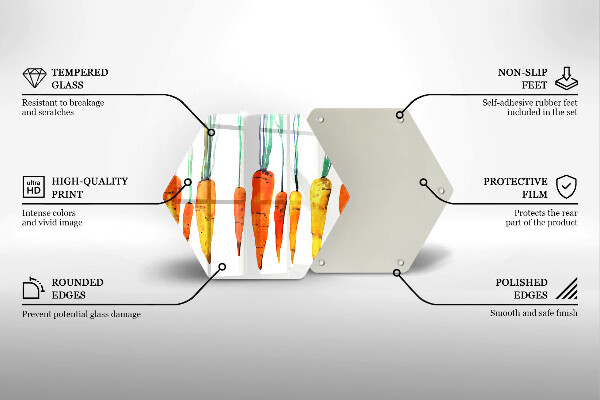 Steklena podloga za rezanje Ilustracija korenčka