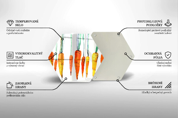Steklena podloga za rezanje Ilustracija korenčka