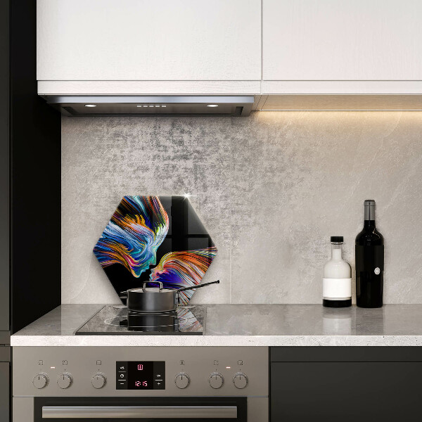 Steklena podloga za rezanje Abstrakcija poljuba