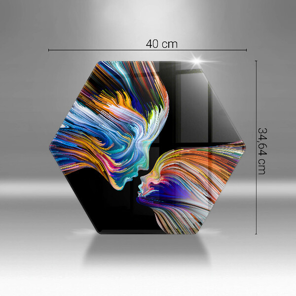 Steklena podloga za rezanje Abstrakcija poljuba