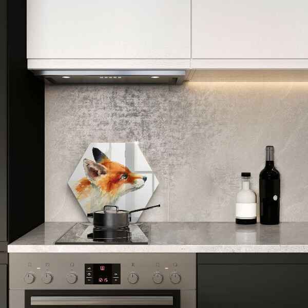 Steklena podloga za rezanje Pobarvana lisica