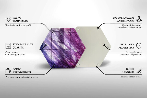 Steklena podloga za rezanje Barvna abstrakcija