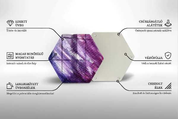 Steklena podloga za rezanje Barvna abstrakcija