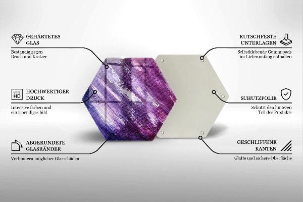 Steklena podloga za rezanje Barvna abstrakcija