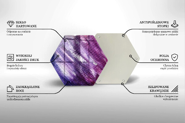 Steklena podloga za rezanje Barvna abstrakcija